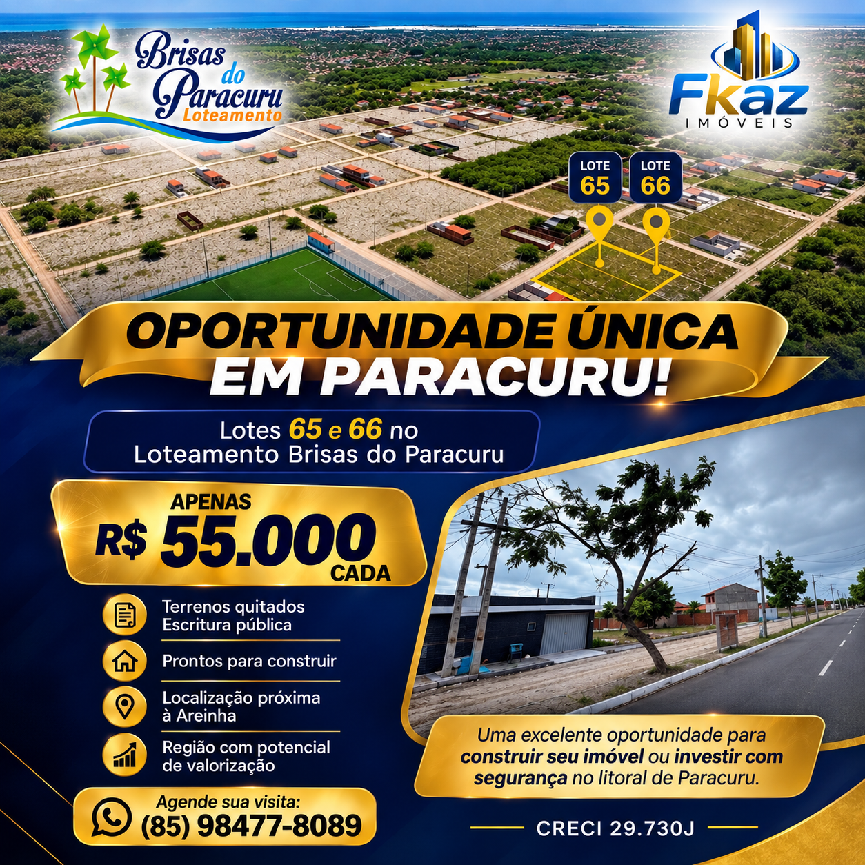 Lotes à Venda no Brisas do Paracuru