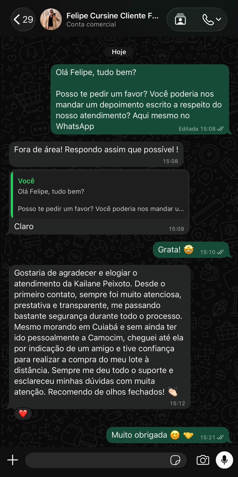 Feedback de Felipe Cursine